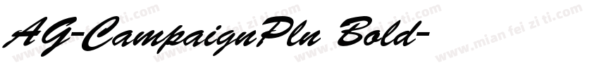 AG-CampaignPln Bold字体转换